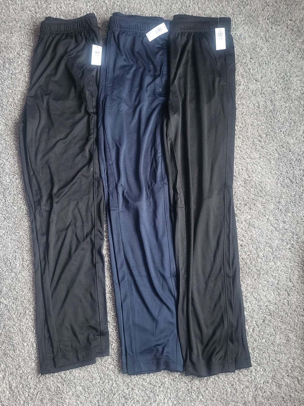 Boys Athletic Track Pants - Black & Navy